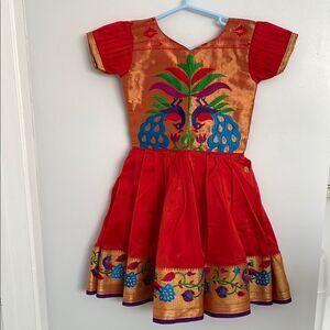 Indian traditional paithani dress 3T girl